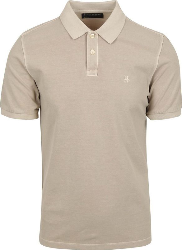 Marc O'Polo Poloshirt Faded Silk Greige - Größe L