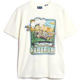 Superdry - M1011921A - T-shirt - Wit - Katoen - Korte Mouwen