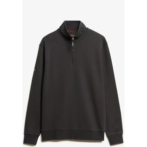 Superdry - Utility Logo Henley - Trui - Donker Antraciet