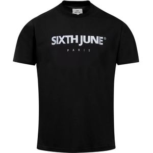 T-shirt met geborduurd logo Parijs Sixth June