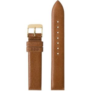 Komono - Strap 16 - Horlogebandje - Zwart - Italiaans Leder
