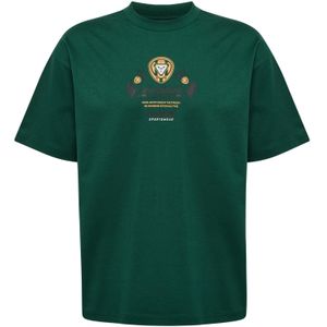 Hummel - Shirt - Geel - Neongroen - Wit - Jersey - Ronde Hals - Kwartmouw