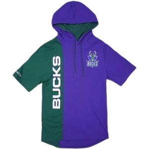 Hoodie met korte mouwen Milwaukee Bucks split