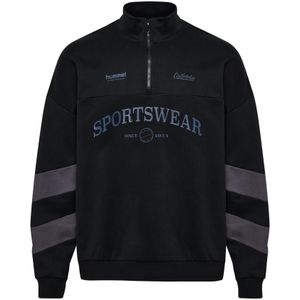 Hummel - Sweatshirt - Grijs/Zwart - Sweatstof - Losse Pasvorm