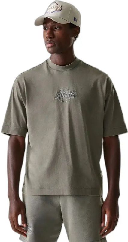 New Era - NBA - T-shirts - Grijs - Katoen Jersey