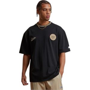 Starter - Black Label - Oversized Heavy College T-shirt - Zwart - Korte Mouwen