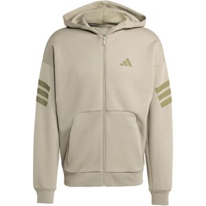 adidas - M FI 3S FZ - Sweatshirt - Silver Pebble - Ritssluiting
