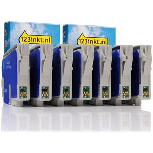 Epson aanbieding T034-serie met foto zwart 2 soorten zwart + 5 kleuren Inktcartridge (123inkt huismerk)