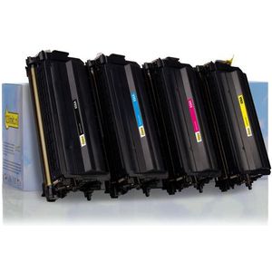 Toner Aanbieding: 123inkt huismerk set voor HP 656X: HP CF460X, CF461X, CF462X, CF463X zwart + 3 kleuren