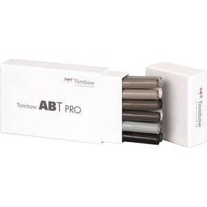 Tombow alcohol-based ABT marker set gray kleuren (12 stuks)