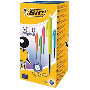 BIC M10 Clic balpen medium assorti (50 stuks)