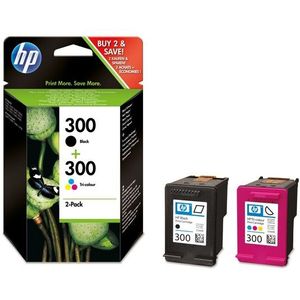 HP 300 2-pack Black/Tri-color Original Ink Cartridges inktcartridge 2 stuk(s) Origineel Normaal rendement Zwart, Cyaan, Magenta, Geel