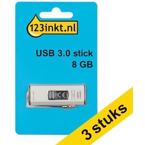 Aanbieding: 3x 123inkt USB 3.0-stick 8GB