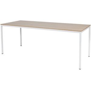 Schaffenburg Domino Basic vergadertafel wit frame kersen licht blad 200 x 80 cm