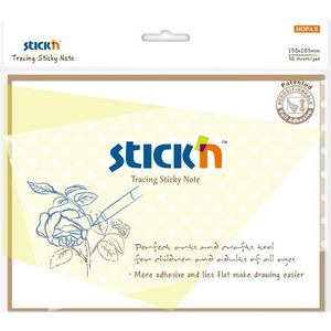 Stick'n zelfklevende notes transparant 150 x 203 mm (30 vel)