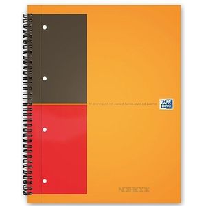 Oxford International collegeblok A4+ gelinieerd 80 grams 80 vel oranje