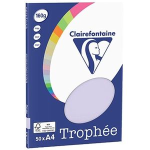Clairefontaine gekleurd papier lila 160 grams A4 (50 vel)