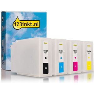 Epson aanbieding: T04B-serie zwart + 3 kleuren Inktcartridge (123inkt huismerk)