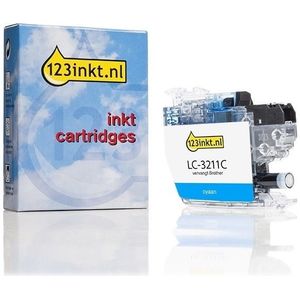 123inkt huismerk vervangt Brother LC-3211C inktcartridge cyaan
