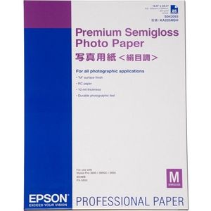 Epson S042093 premium semigloss photo paper 250 grams A2 (25 vel)