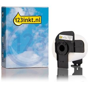 123inkt huismerk vervangt Brother DK-11234 zelfklevende naambadge labels zwart op wit