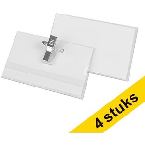 Aanbieding: 4x 123inkt naambadge met combiklem 90 x 57 mm (25 stuks)