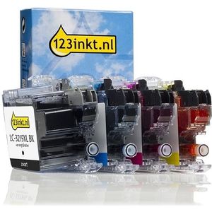 123inkt huismerk vervangt Brother LC-3219XLVAL multipack zwart + 3 kleuren