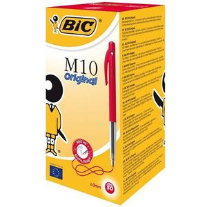 BIC M10 Clic balpen medium rood (50 stuks)