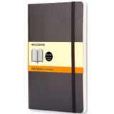 Moleskine large notitieboek gelinieerd soft cover zwart