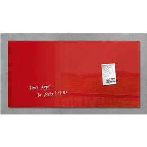 Sigel magnetisch glasbord 91 x 46 cm rood