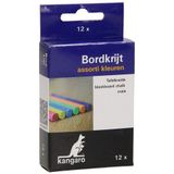 Kangaro bordkrijt gekleurd 12 stuks