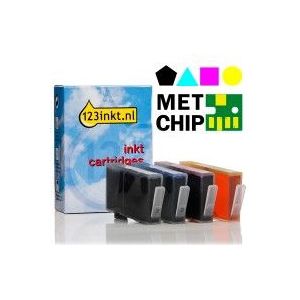 Inktcartridge 123inkt huismerk vervangt HP 364 (N9J73AE) multipack zwart/cyaan/magenta/geel