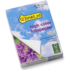 123inkt High Color mat fotopapier 230 grams 10 x 15 cm (100 vel) FSC® Mix 70%