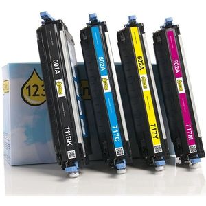 Toner Canon aanbieding: 711BK, 717C, 717M, 717Y zwart + 3 kleuren (123inkt huismerk)