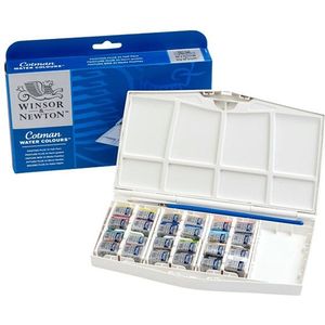 Winsor & Newton Cotman plus aquarelverfset (24 halve napjes)