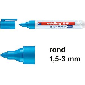 Edding 95 glasmarker lichtblauw (1,5 - 3 mm rond)