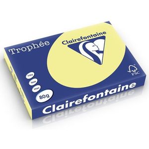 Clairefontaine gekleurd papier citroengeel 80 grams A3 (500 vel)