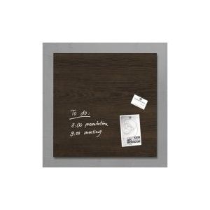 Sigel magnetisch glasbord 48 x 48 cm dark wood