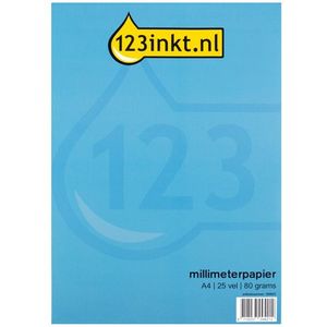 123inkt millimeterpapier A4 25 vel (80 g/m2)