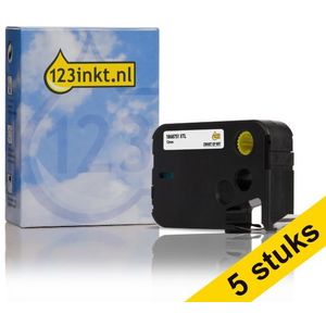 Aanbieding: 5x Dymo 1868751 XTL tape vinyl zwart op wit 12 mm (123inkt huismerk)