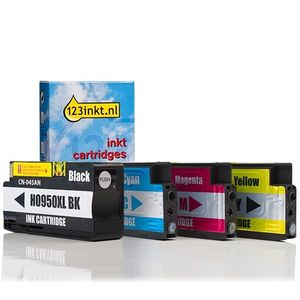 123inkt huismerk vervangt HP C2P43AE multipack zwart/cyaan/magenta/geel