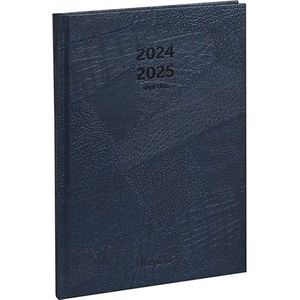 Brepols Lucca 16 maanden agenda met weekindeling 2024-2025 donkerblauw (1 week per pagina) 4-talig