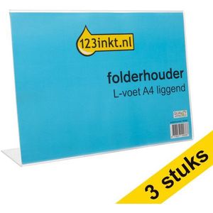 Aanbieding: 3x 123inkt folderhouder L-voet A4 liggend