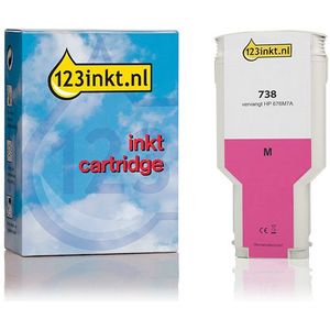 123inkt - Huismerk - Inktcartridge - Magenta - Hoge Capaciteit - Vervangt HP 738 (676M7A)