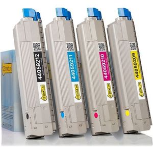 Toner OKI aanbieding: 44059212, 11, 10, 09 zwart + 3 kleuren (123inkt huismerk)