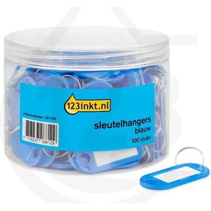 123inkt sleutelhangers blauw (100 stuks)