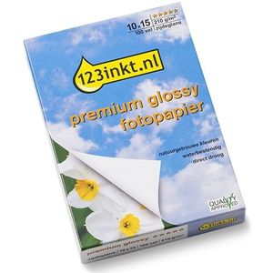 123inkt - Premium Glossy Fotopapier - 210 g/m² - 10 x 15 cm - 100 Vellen
