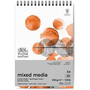 Winsor & Newton Mixed Media spiraalblok A4 250 grams (30 vel)