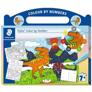 Staedtler kleuren op nummer kleurboek dinosauriërs