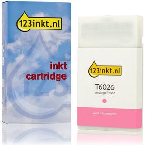 Epson T6026 inktcartridge vivid licht magenta standaard capaciteit (123inkt huismerk)